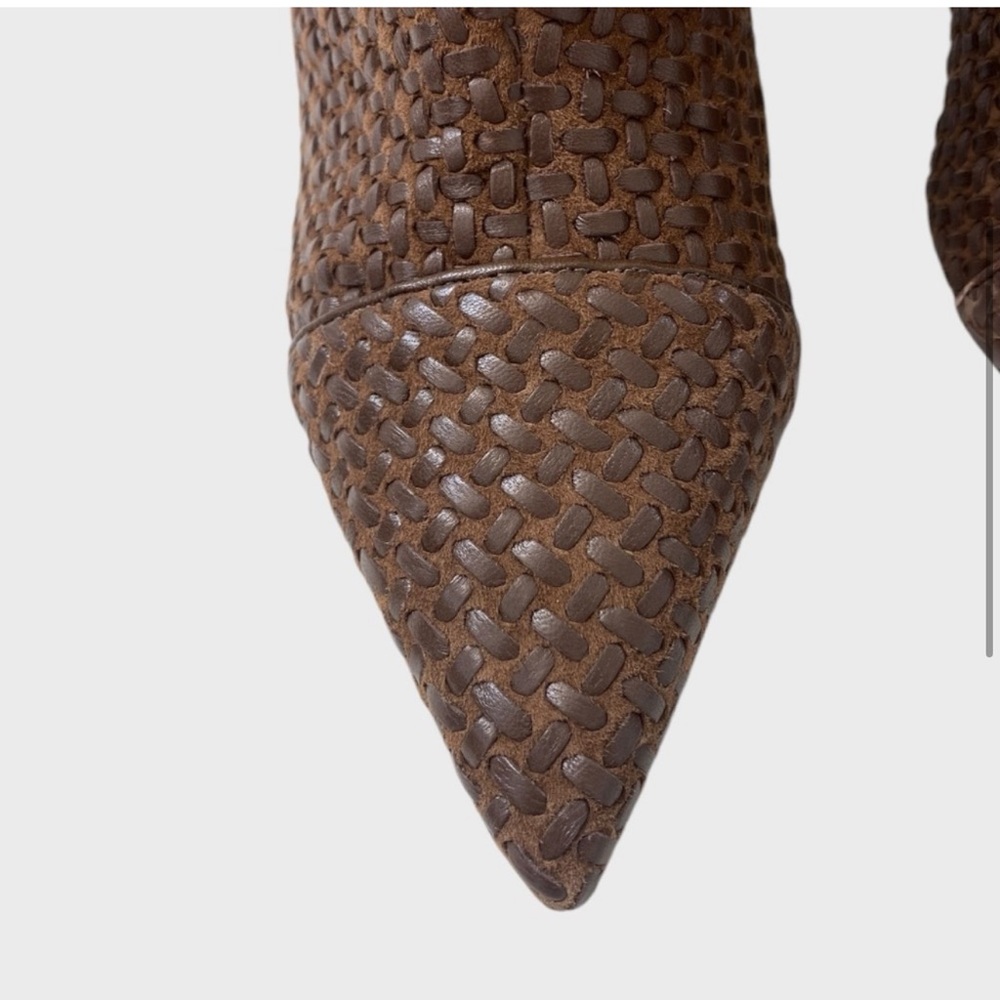 Alexandre Birman NEW Brown Woven Leather Myra Ankle Boots Size 36 1/2 - Picture 4 of 8
